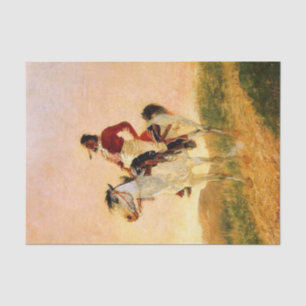 Papel De Seda Arte Occidental de Frederic Remington “Comanche Mo