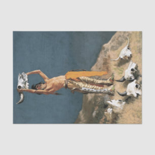 Papel De Seda Arte occidental de Frederic Remington "Conjurando