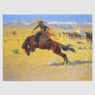 Papel De Seda Arte occidental de Frederic Remington “Una mañana