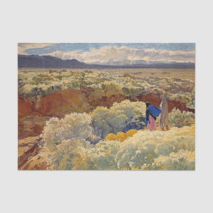 Papel De Seda Arte occidental "Greasewood and Sage" de Walter Uf