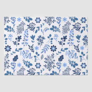 Papel De Seda Arte Popular Impresión floral botánica Foliage bla