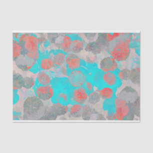 Papel De Seda Arte rojo azul de estampado floral/floral romántic