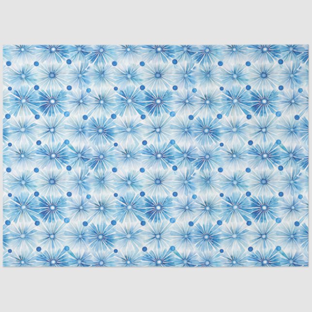 Papel De Seda Arte textil japonés azul Shibori no 18 (Anverso)
