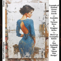 Arte Texturizado, Dama Elegante en Azul EL4R Decou