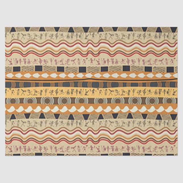 PAPEL DE SEDA ARTE TRIBAL AFRICANO (Anverso)
