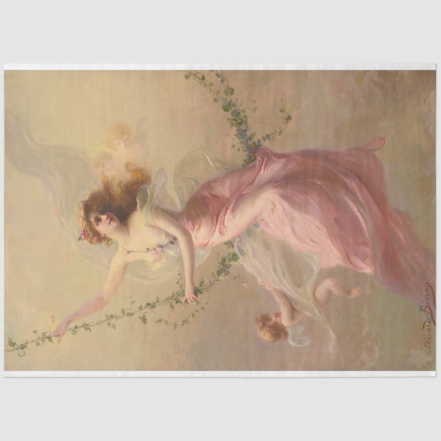 Papel De Seda Arte victoriano, Decoupaginación, Vintage, (Anverso)