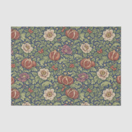 Papel De Seda Artes y Oficios Floral de Granada Azul Marinho