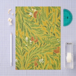 Papel De Seda Artes y Oficios Fruta Naranja Amarilla Arte Floral