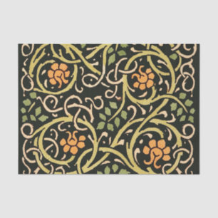 Papel De Seda Artes y Oficios Vintage Patrón Floral Roycroft