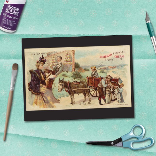 Papel De Seda Artesanía de anuncios de cosecha de crema evaporad (Subido por el creador)