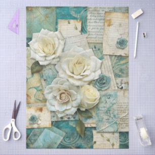 Papel De Seda Artesanía de color floral de descomposición de Cot