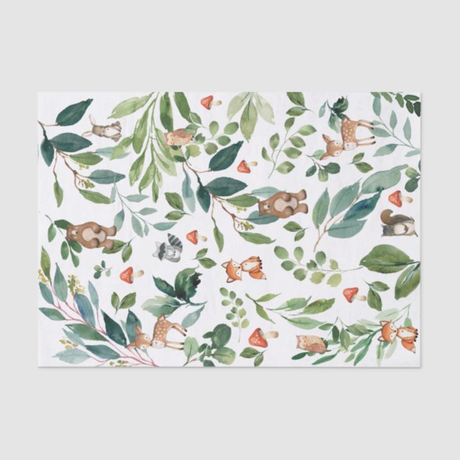 Papel De Seda Artesanía de decorados de bosques (Anverso)