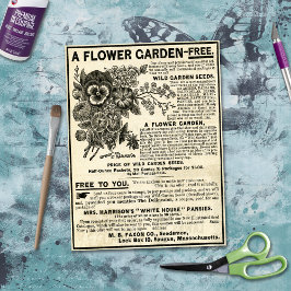 Papel De Seda Artesanía de decoupage de efímera jardín de flores
