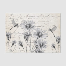 Papel De Seda Artesanía de descontaminación con flores silvestre