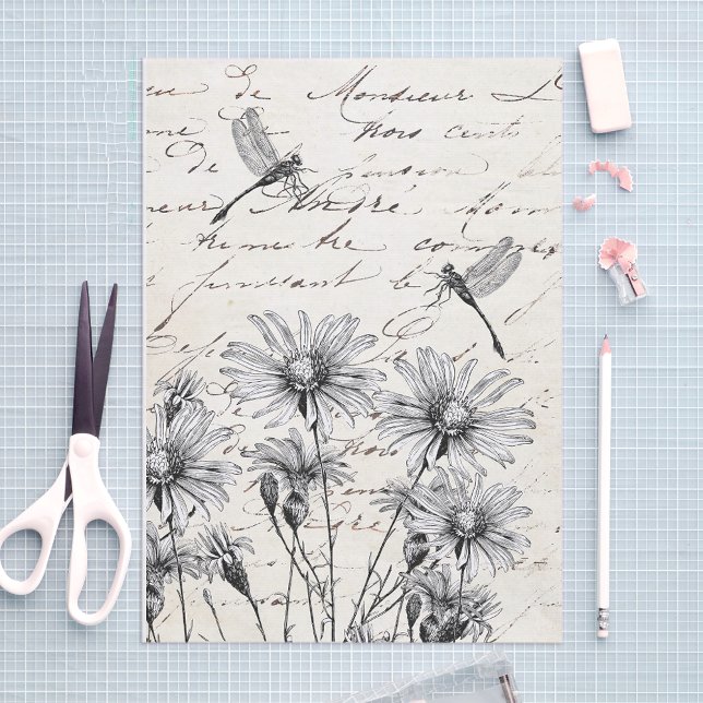 Papel De Seda Artesanía de descontaminación con flores silvestre (Subido por el creador)