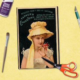 Papel De Seda Artesanía de Ginger Tonic y Ephemera de Victoria