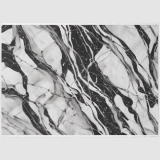 Papel De Seda Artista Blanco Negro Gran Abstracto Mármol 1a