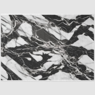 Papel De Seda Artista Blanco Negro Gran Abstracto Mármol 1b