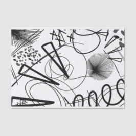 Papel De Seda Artista Blanco Negro Gran Triángulo Textura Círcul