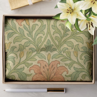 Papel De Seda Artista de patrón de lirio ruso William Morris