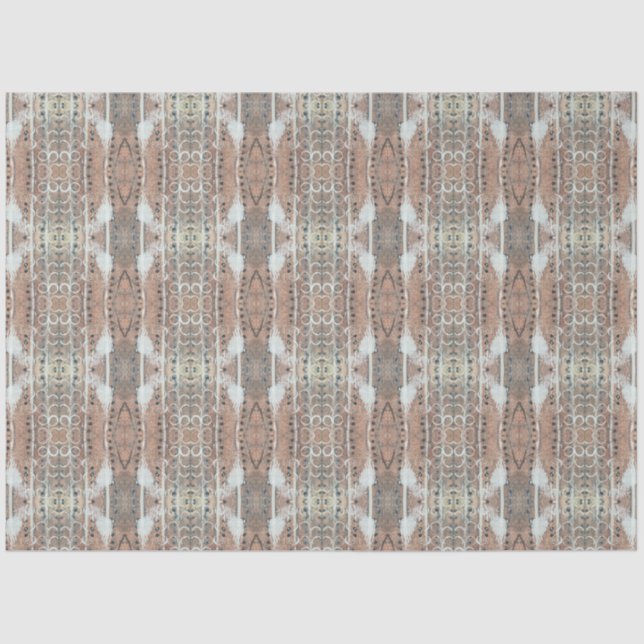 Papel De Seda Artista Gris Marrón Grande Abstracto Geométrico (Anverso)