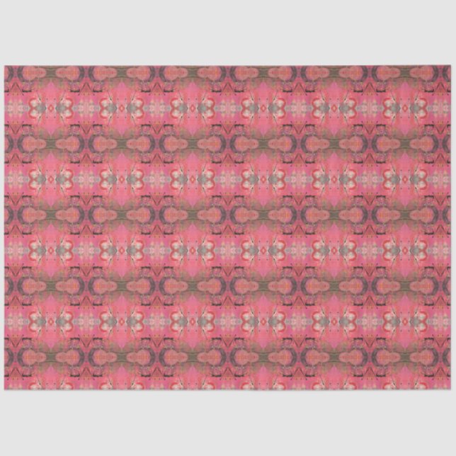 Papel De Seda Artista Pink Black Large Abstract Geometric (Anverso)