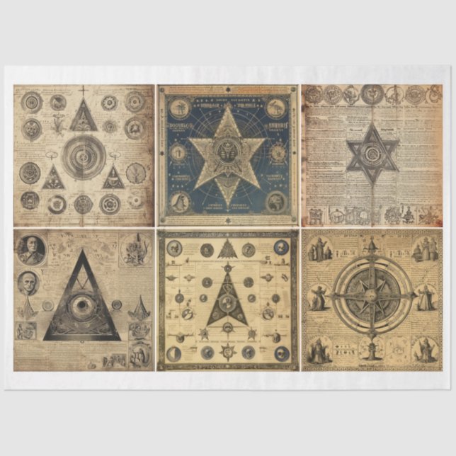 Papel De Seda Artistas y artesanos brujería mística oculta (Anverso)