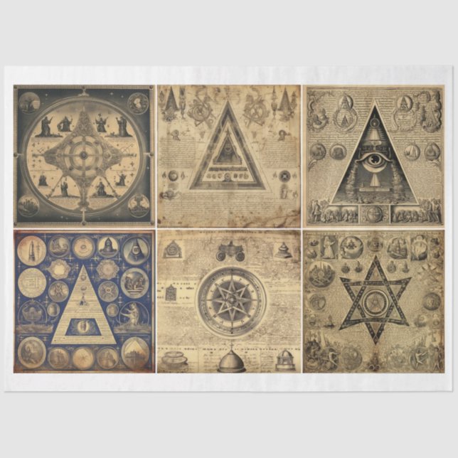 Papel De Seda Artistas y artesanos brujería mística oculta (Anverso)