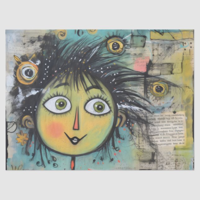 Papel De Seda ArtLady 17 Encantadora y angustiada (Anverso)