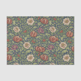 Papel De Seda Arts and Crafts Navy Blue Pomegranate Floral