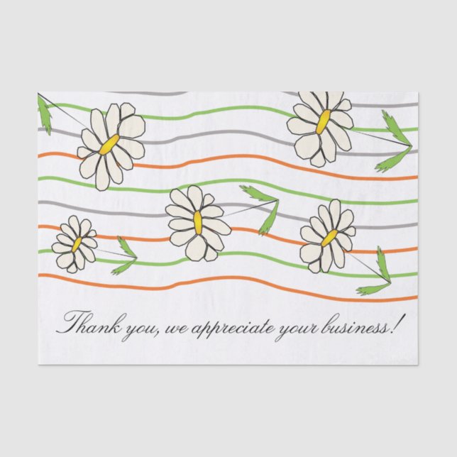 Papel De Seda Artsy Daisy Flower Tissue (Anverso)
