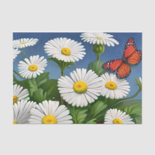 Papel De Seda Artsy Fun Daisies And Butterflies