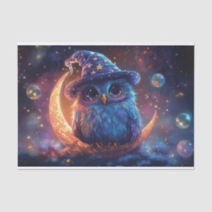 Papel De Seda Asistente de búho en la luna: arte de fantasía mág