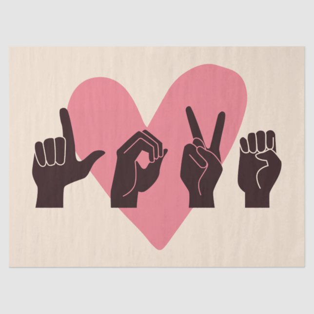 Papel De Seda ASL Love IV - El día de San Valentín (Anverso)