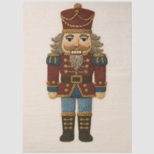 Papel De Seda Aspecto bordado Navidades Nutcracker