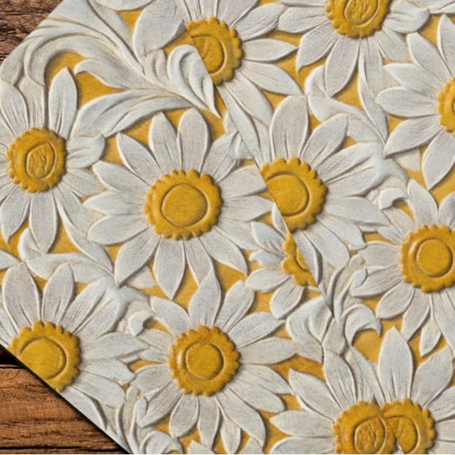 Papel De Seda Aspecto de cuero grabado con herramienta girasoles (Subido por el creador)