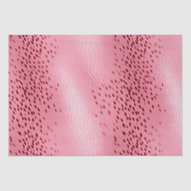 Papel De Seda Aspecto de cuero rosa y rosado (Anverso)
