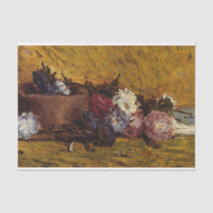 Papel De Seda "Asters de China, sombrero y libro" pintura de Pau