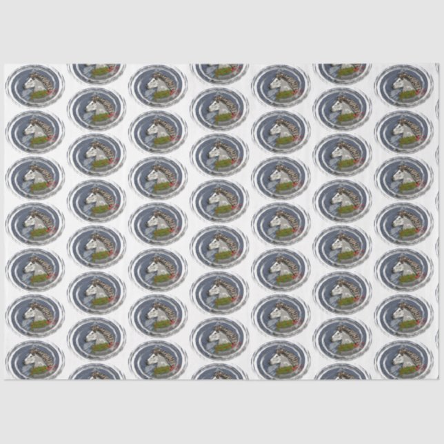 Papel De Seda Astrid Hcaballo islandés por vacaciones (Anverso)