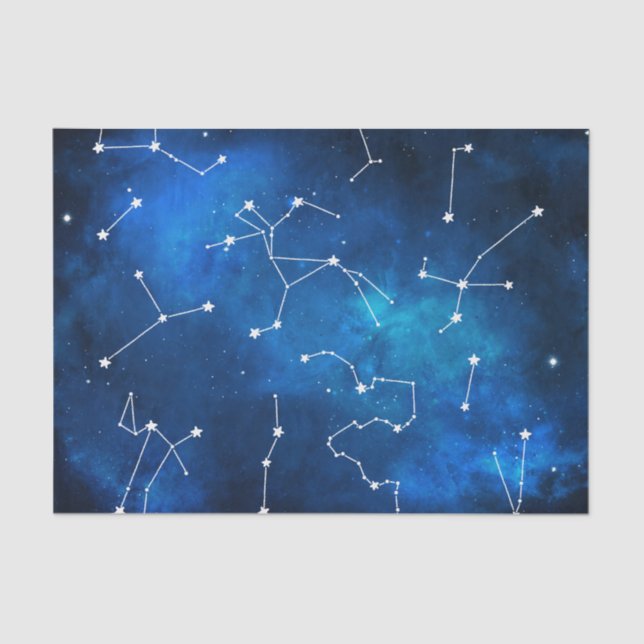 Papel De Seda Astronomía de Sky Map Constellation (Anverso)