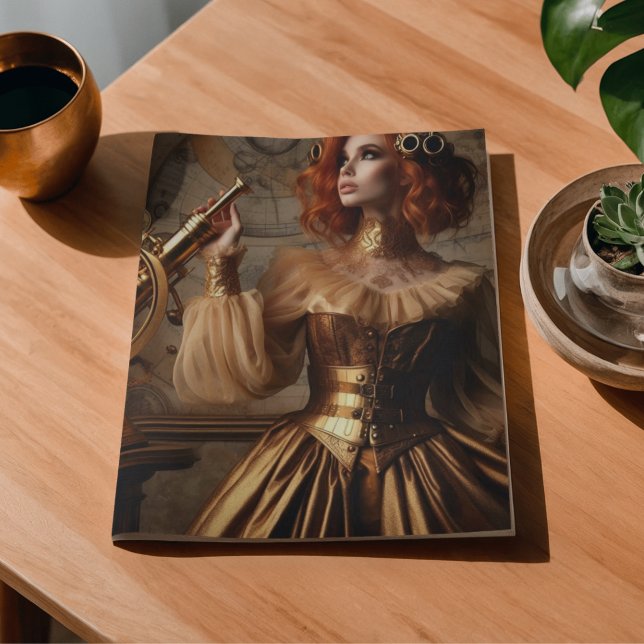 Papel De Seda Astrónomo Dorado Steampunk Victoriano Decoupage  (Subido por el creador)