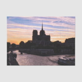 Papel De Seda Atardecer en Notre Dame de París - París, Francia