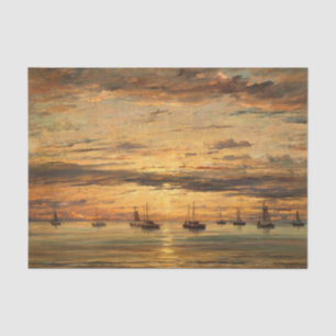 Papel De Seda Atardecer en Scheveningen por Hendrik Willem Mesda
