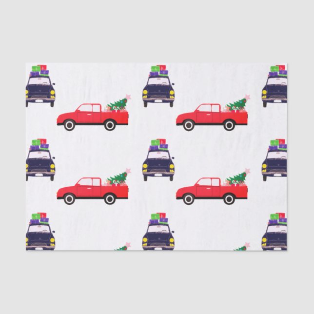 Papel De Seda Atasco de automóviles de vacaciones (Anverso)