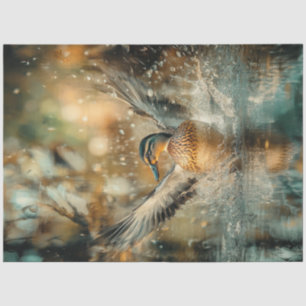 Papel De Seda Aterrizaje De Patos En El Lago