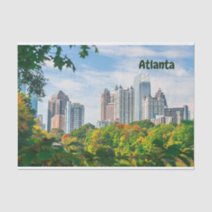 Papel De Seda Atlanta, Georgia Downtown Tall Buildings and Park