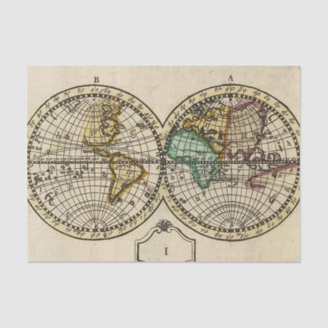 Papel De Seda Atlas del mundo (Anverso)