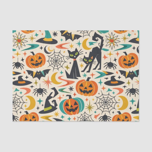 Papel De Seda Atomic Black Cat Halloween (Anverso)