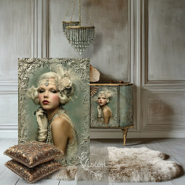 Papel De Seda Atracción de Menta y Salvia, Gatsby Flapper Rugien