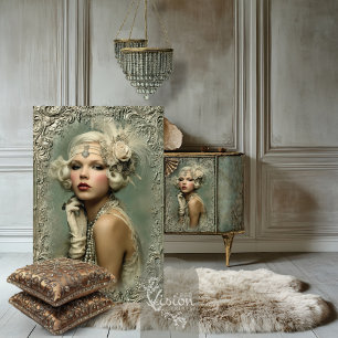 Papel De Seda Atracción de Menta y Salvia, Gatsby Flapper Rugien